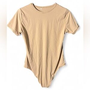 Auden Tan Short Sleeve Bodysuit XL